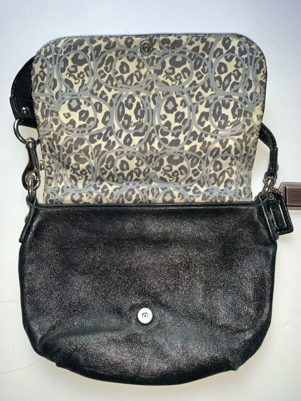 Coach Poppy Leather Purse Small Graffiti Embossed Animal Print - Picture 4 of 14